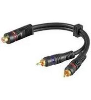 Lineārs vads RCA ligzda - 2xRCA kontaktdakšiņas 0.2m