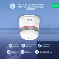 Viedais bezvadu iekštelpu dūmu sensors ar 85 dB sirēnu, TUYA ZigBee MQTT