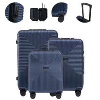 Lagaminų komplektas Wings Jackdaw 3in1, S/M/L, TSA spyna, dvigubi 360° ratukai, atsparus polikarbonato korpusas, Set of suitcases