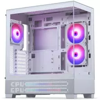 PHANTEKS XT View Matrix kompiuterio korpusas, vidutinio dydžio bokštas, E-ATX, grūdintas stiklas, „Matrix LED“ – baltas