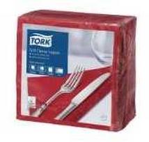 Servetėlės Tork 39x39 cm 3 sluoksnių bordo spalvos, 12 pak. po 100 vnt./kartoninėje dėžėje