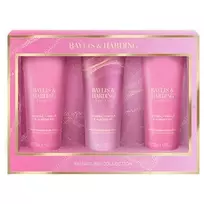 „Baylis & Harding“ jojobos, vanilės ir migdolų aliejų rinkinys – rankų kremų dovanų rinkinys (3 vnt.)