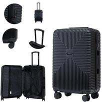 Vidutinio dydžio lagaminas Wings Jackdaw M, 24", 63 l, TSA spyna, 360° dvigubi ratukai, perdirbtas polikarbonatas, Medium suitcase