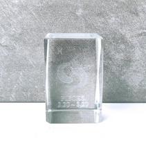 Stiklinis kubas zodiako ženklas Žuvys, 4x4 H6cm