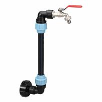 Kranas IBC 1000 l talpoms su 3/4" rutuliniu vožtuvu, S60x6 sriegis, pilkas / juodas
