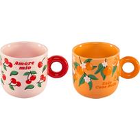 Bialetti Mercato Della Frutta porcelianinių puodelių rinkinys, 2 vnt., 300 ml