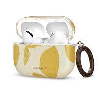 Ausinių dėklas Tech-Protect Lamano, skirtas Apple AirPods Pro 3, geltonas ir baltas