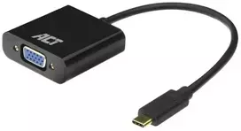 ACT AC7300 vaizdo kabelio adapteris 0,15 m USB Type-C VGA (D-Sub) Juodas