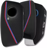 Silikoninis raktelio dėklas BMW 7/X7/X1 U11 juodas A293