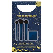 Real Techniques Blush & Glow Set - Sada štětců a zrcátka Kosmetikos įrankiai ir priedai