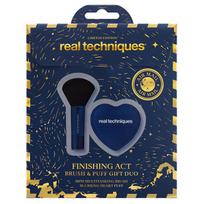 Real Techniques Finishing Act Set - Sada štětce a Puff houbičky Kosmetikos įrankiai ir priedai