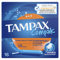 TAMPAX Compak Super Plus, 16 tamponų kompaktiškoje pakuotėje