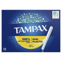 TAMPAX Plastic Free Regular, 18 tamponų be plastiko