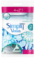 GILLETTE Simply Venus 2 – 6 vienkartiniai skustuvai