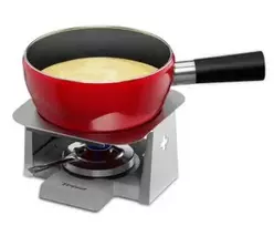 Trisa Swiss Cross Stone Cheese Fondue Set 2.5L, 6 šakutės, keraminis puodas su rechaud ir degikliu (7579.75)