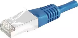 EXERTIS CONNECT Cat.6a F/UTP komutacinis kabelis, 3m, mėlynas, 10Gbps, Slim Bend Protection 859521