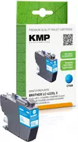 KMP perdirbta žydra rašalo kasetė Brother LC422XLC (1500 puslapių)