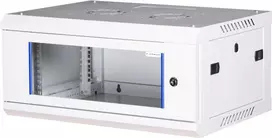 Wirewin 19 colių sieninis spintelė, vientisa, Pro 3-osios kartos, 600x600mm, šviesiai pilka (WCAB PS3 600X600X4U)