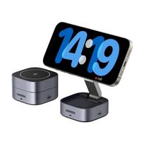 Ugreen 35278 mobiliojo įrenginio kroviklis Ausinės, Išmanusis telefonas Pilka AC, USB Belaidis įkrovimas Spartusis įkrovimas Vidaus