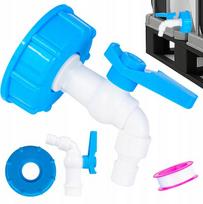Geko sodo priedų rinkinys G70193, S60x6 sriegis, 3/4'' čiaupas, 10 cm, plastikas (PP/PE), rutulinis vožtuvas