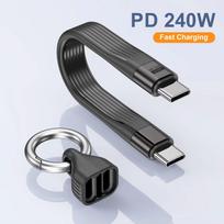 240W 40Gbps Type C Cable with Keychain PD3.1 5A 8K@60Hz USB-C to USB Adapter High-Speed Data Sync And Fast Charging Cable China Mainland juoda