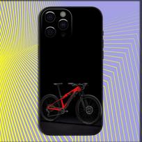 MTB Kalnų Dviratis Dviračių Dviratis Telefono Dėklas iPhone 16,15,14,13,12,11,Pro,X,XS,Max,XR,Plus,Mini Minkštas Juodas Dangtelis iPhone16promax
