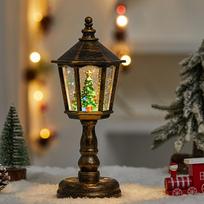 Gifts Music Box Christmas Wind Lamps Illuminated Santa Night Light Creative Christmas Tree Christmas Lantern Festival Favors Gold black