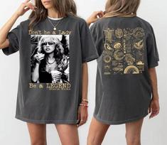 Fleetwood Mac Band Stevie Nicks 90s Retro Style Unisexs And Unisexs Fashionable Summer Loose New Tshirt 4XL gray