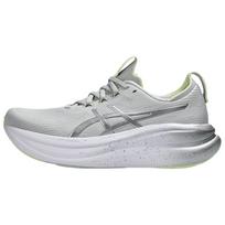 Asics Gel-Nimbus 28 Platinum Striped Comfortable Breathable Running Shoes Women sneaker Gray Silver 1012C068-020 39 white