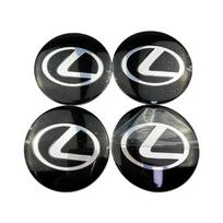 For Lexus ES For Lexus 4pcs Car Wheel Center Hub Cap Badge Logo Sticker RX350 IS250 CT200h ES250 ES300h NX300h IS200 GS300 black