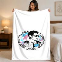 Harry Styles Print Flannel Blanket Cozy Warm Plush Throw Blanket For Bed Sofa Couch Indoor Household Use 75x90cm