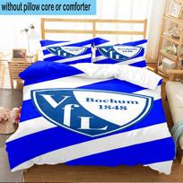 3PCS Football Bochum  Bedding Set,Including 1pc Duvet Cover And 2pcs Pillowcases Perfect for Bedroom, Dormitory, Fan Christmas gift 135cm*200cm