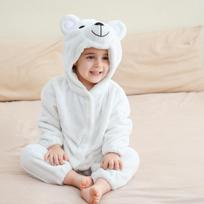 Baltas Poliarinio Lokio Kostiumas Pižama Vaikams Kūdikiams Kombinezonas Helovino Cosplay Kostiumas, Flanelinis Vienos Dalies Kostiumas, Mažylių Kigurumi, Namų Pižama Šventinis Apranga 70 white