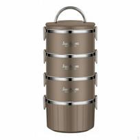 Nerūdijančio plieno izoliuota pietų dėžutė, dviejų skyrių bento dėžutė biurui, mokyklai 1100ml Balta 2500ml balta