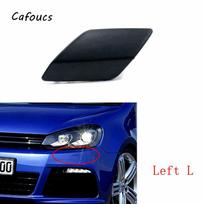 Automobilio priekinio buferio priekinio žibinto plovimo purkštuko dangtelis VW Golf 6 R MK6 2009-2013 5K0955110G 1piece Left L black