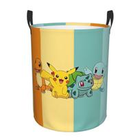 Charmander Pikachu Bulbasaur Squirtle Skalbinių krepšys Sulankstomas Didelis drabužių laikymo konteineris Skalbinių krepšys One Size beige