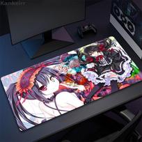 Anime Girl Tokisaki Kurumi Mouse Pad Cartoon Lockedge Large Gaming Pad Computer Gamer Keyboard Desk Mat Mousepad for PC Deskmat 30x80x0.2cm