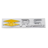 RS automobilio lipdukas, automobilio logotipas tinka Renault Sport Small Steel Cannon Clio Megan TWINGO modifikuotas dekoratyvinis automobilio lipdukas white