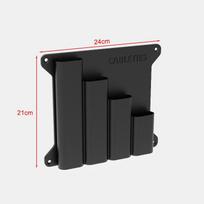 Wall Mounted Zip Tie Storage Box Metal Wire Rope Organizer Black Plastic 4 Grids Zip Tie Storage Rack Home Accessories gray