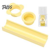 Cake Pop Maker Kit 3PCS Mold Sets, Food Grade Plastic with Cutter And Pusher, Round Ball for Baking Decorating Holiday Dessert Table Decor A geltona