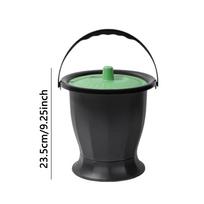 Bedpan Urinal Bucket with Lid, Spittoon for Home Use By Adults žalia