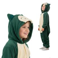 Onesie Kigurumi Pajamas Pokemon Snorlax Costume Kids 115 - 125Cm beige