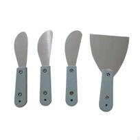 4x Smoothing Finisher Spackle Wall Putty Knives Professional Metal Caulking Tools Tile Finishing gray