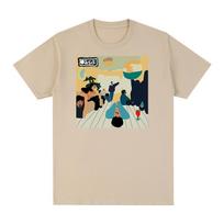 Oasi Logo Vintage T-shirt Rock Band Liam Gallagher Summer Casual Cotton Men T shirt New Tee Tshirt Womens Tops 4XL beige