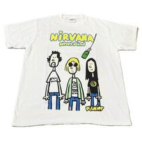 Vintage NIRVANA Nevermind  Cartoon Crayola Single stitch Shirt T-Shirt Mens Womens Tees Top REPRINT S black
