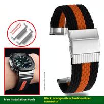Aukštos kokybės elastinis nailoninis laikrodžio dirželis Casio G-SHOCK GA-2100 2110 GM-2100 serijai, modifikuoti nailono drobės laikrodžio dirželio priedai GM-GA-2100 gray