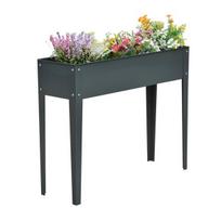 Metalinė pakelta lysvė 100 x 30 x 80 cm tamsiai pilka