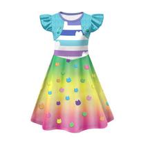 Short Sleeve Dress For Girls, Gabby Dollhouse Princess, Gabby Cat Mesh Tutu Skirt, Birthday Party Costume Halloween Present 150 blue