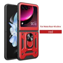 Dėklas Motorola Razr 40 Ultra Moto Razr 40 Ultra Dangtelis Magnetinis Žiedas Laikiklis Šarvuotas Telefono Dėklas Stumdomas Kameros Apsauga Galinis Dangtelis Motorola Razr 40 Ultra red