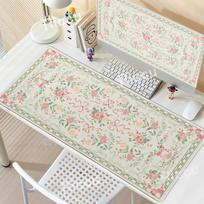 Large Persian Deskmat Floral Bow Pattern Design Mouse Pad Antislip Rubber Mousepad Mousemat PC Accessories Gaming Extended Pads 800x400x2mm beige